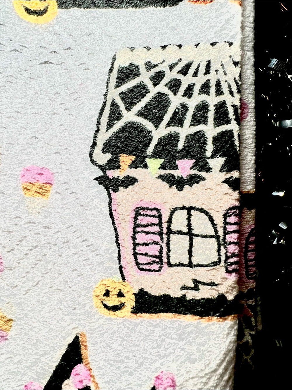 3 Halloween Gingerbread Cottage House Kitchen Towels Ghost Bat Cookies Candy - Picture 7 of 10